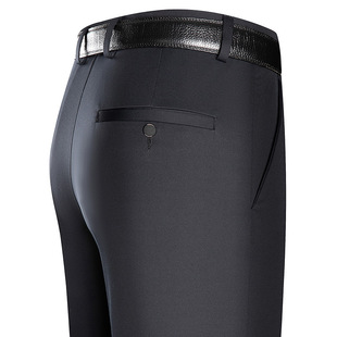 Brand Business Casual Pants Men's Middle-aged Spring and Summer Amaline Straight Tube High-end Non-ironing Dad's Stretch Long Pants