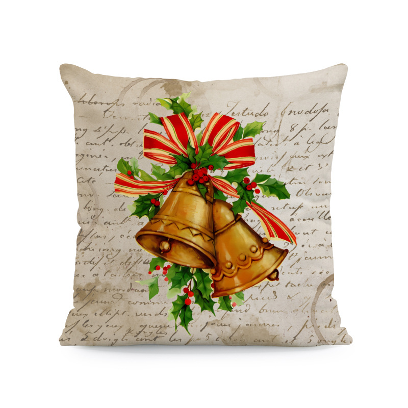 Venta caliente transfronteriza elementos de Navidad funda de almohada ambiente para el hogar sofá de decoración jardín patio festivo funda de cojín image 37