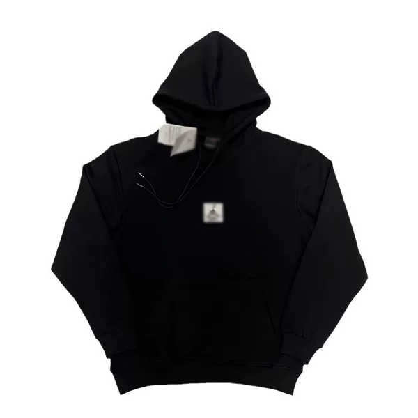 Sports and leisure embroidered pure cotton fleece-lined sweatshirt