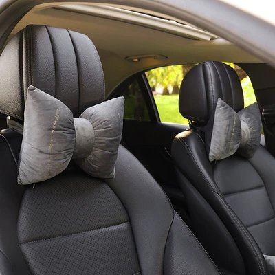 Headrest, lumbar support a pair of