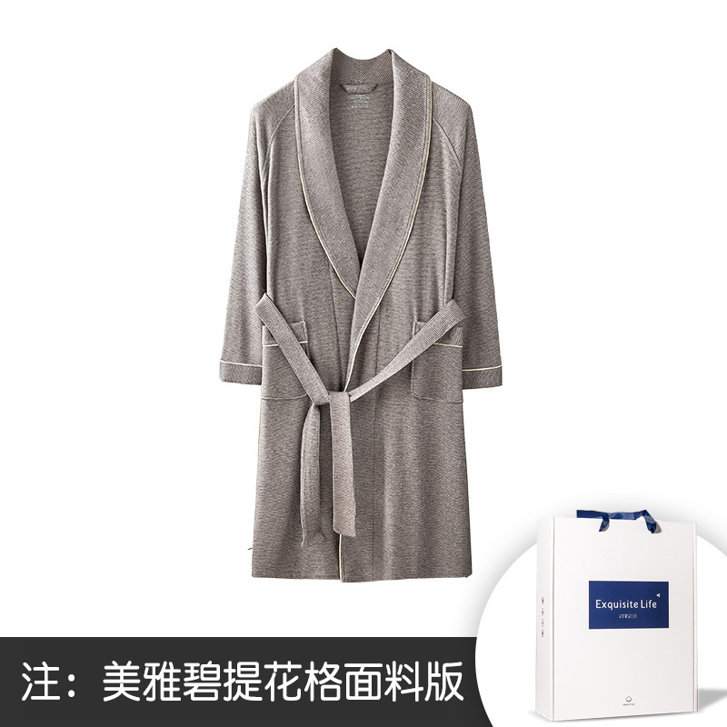 Pijamas largos de terciopelo de doble cara de lujo para hombres de otoño e invierno