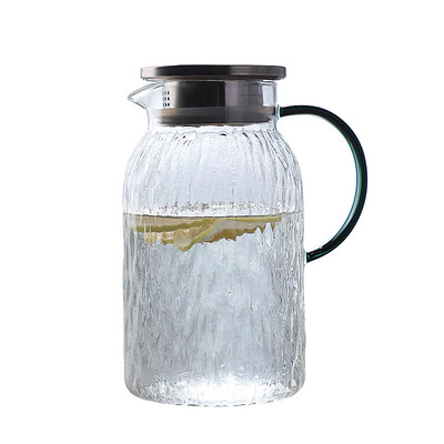 冰川纹冷水壶玻璃耐热高硼硅凉水壶家用大容量果汁壶泡茶壶