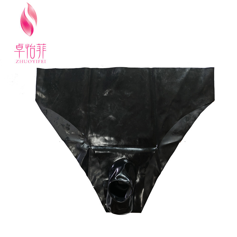 Half JJ curling underwear latex shorts underwear fetish tight penis briefs sexy underwear manufacturers