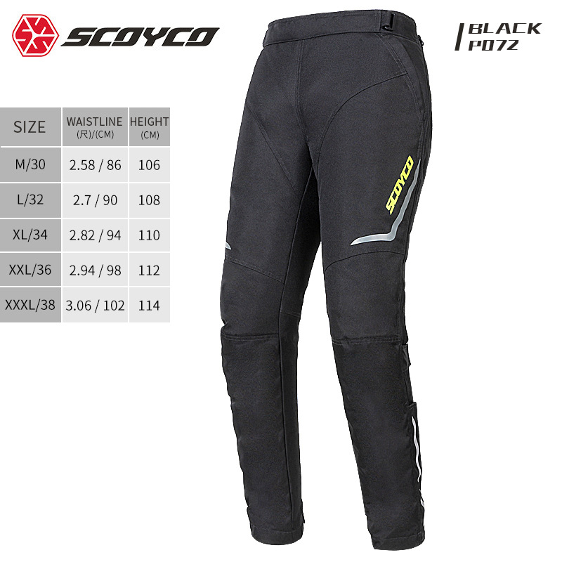 Saiyu motocicleta pantalones a prueba de viento pantalones de motocicleta resistentes a la caída de los hombres equipo térmico viento velocidad bloqueo pantalones Otoño e Invierno P072