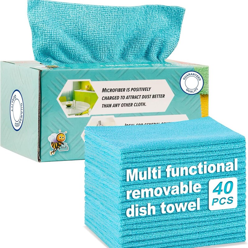 Cross-Border Supply of Boxed Microfiber Cleaning Cloths for Removing Oil Stains, Absorbent Rags, and Reusable Car Cleaning Towels