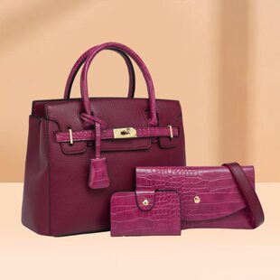 (Cross-border trading), fashionable trend one-shoulder bag, set, 2026 years, city style, light luxury style, 3 piece set