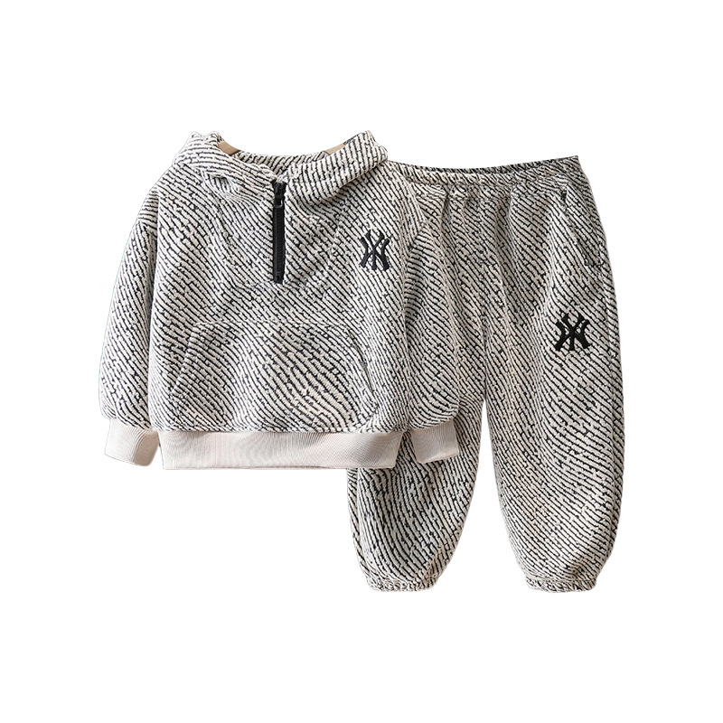 7109 Traje de primavera y otoño para niños 2025 nueva ropa deportiva para niños pequeños y medianos suéter de primavera para niños pantalones de dos piezas de moda