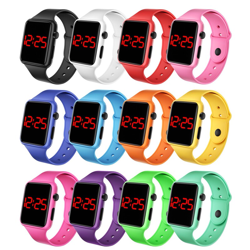 Manufacturer's Ready-Made Simple Square Led Watches for Primary and Secondary School Students, Fashionable Couple Sunglasses, Electronic Watches, Wholesale in Stock