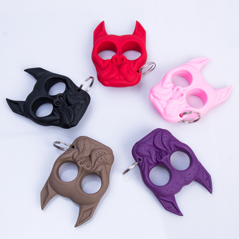 狗头钥匙扣 狗头手扣 指虎 塑料手扣 迷你指虎