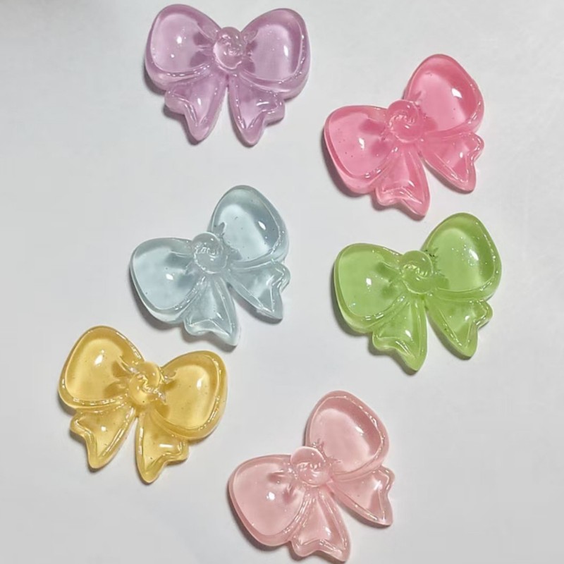 光沢のある立体的な星の愛の帽子花のリボン虹手作り DIY ヘアピンヘアアクセサリー携帯電話ケース素材|undefined