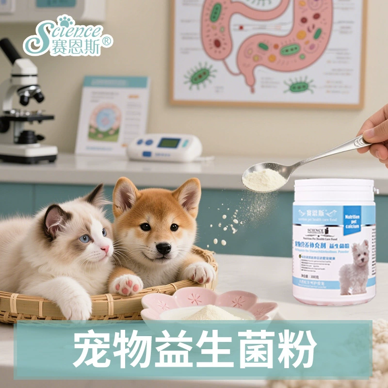 Пробиотический порошок для домашних животных Сайнс для щенков для кишечного желудочно-кишечного тракта Пищевая добавка для домашних животных