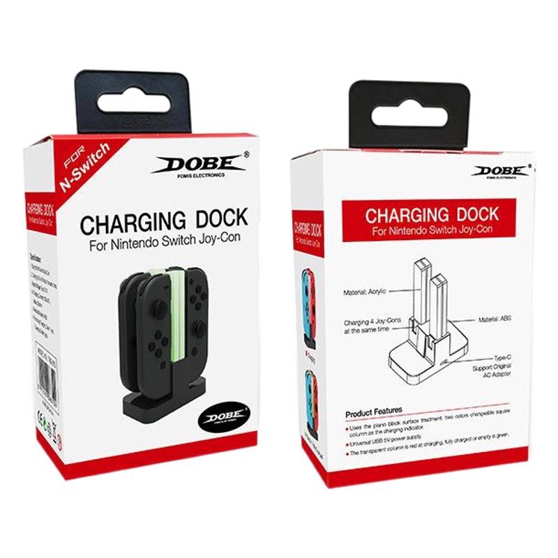 Interruptor pequeño mango colorido cuatro carga NS Joy-Con cargador de la Columna de Luz de cuatro bases Cargador juego periférico