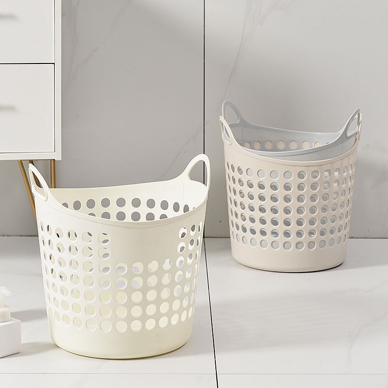 Folding Dirty Clothes Basket for Home Bathroom Bathroom Breathable Hollow Nordic Style Clothes Basket Storage Basket Style