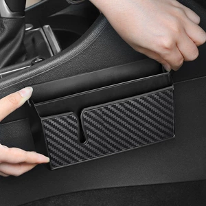 Car Receipt Storage Box, Carbon Fiber Storage Box in the Car, Car Storage Bag, Car Multifunctional Mobile Phone Box