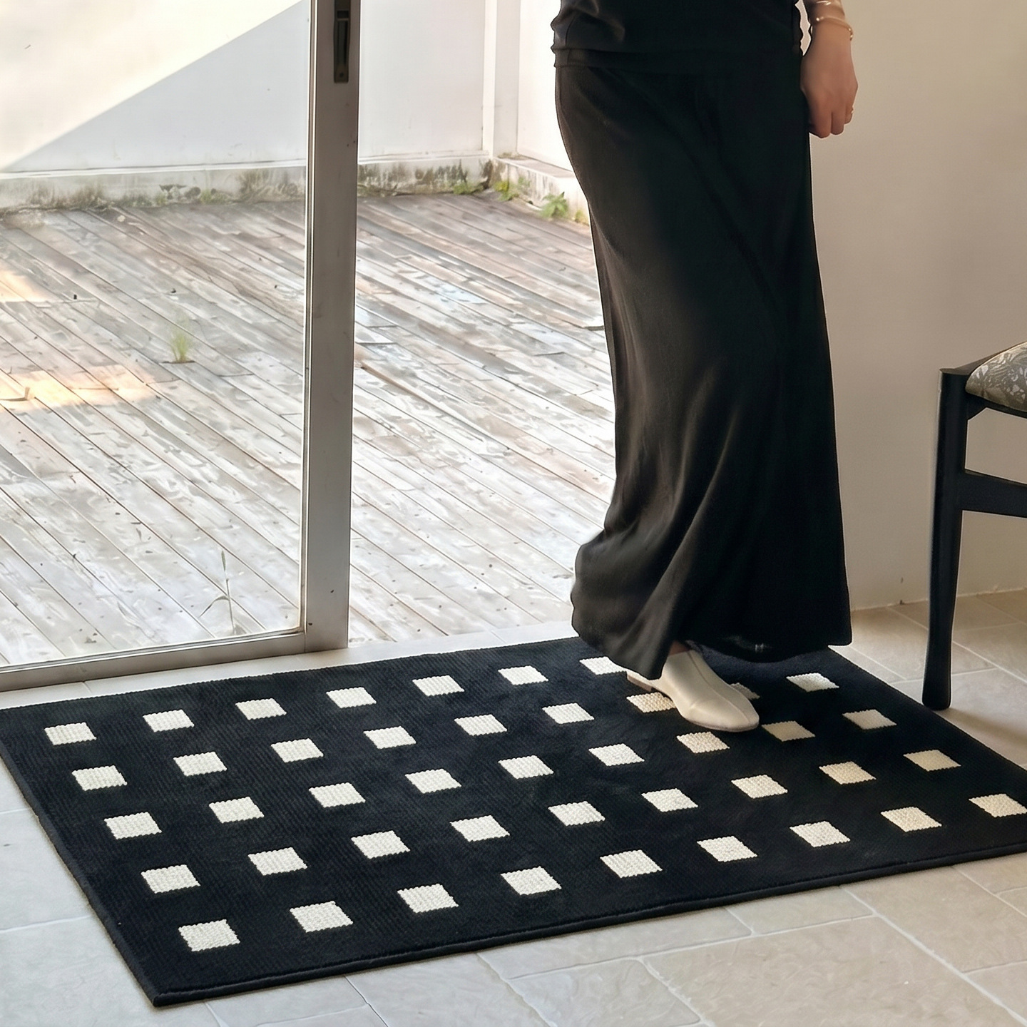 Alfombra de piso de entrada de alta calidad, alfombra de piso de entrada de lujo ligera, alfombra de polipropileno sin lavado, alfombra transfronteriza.