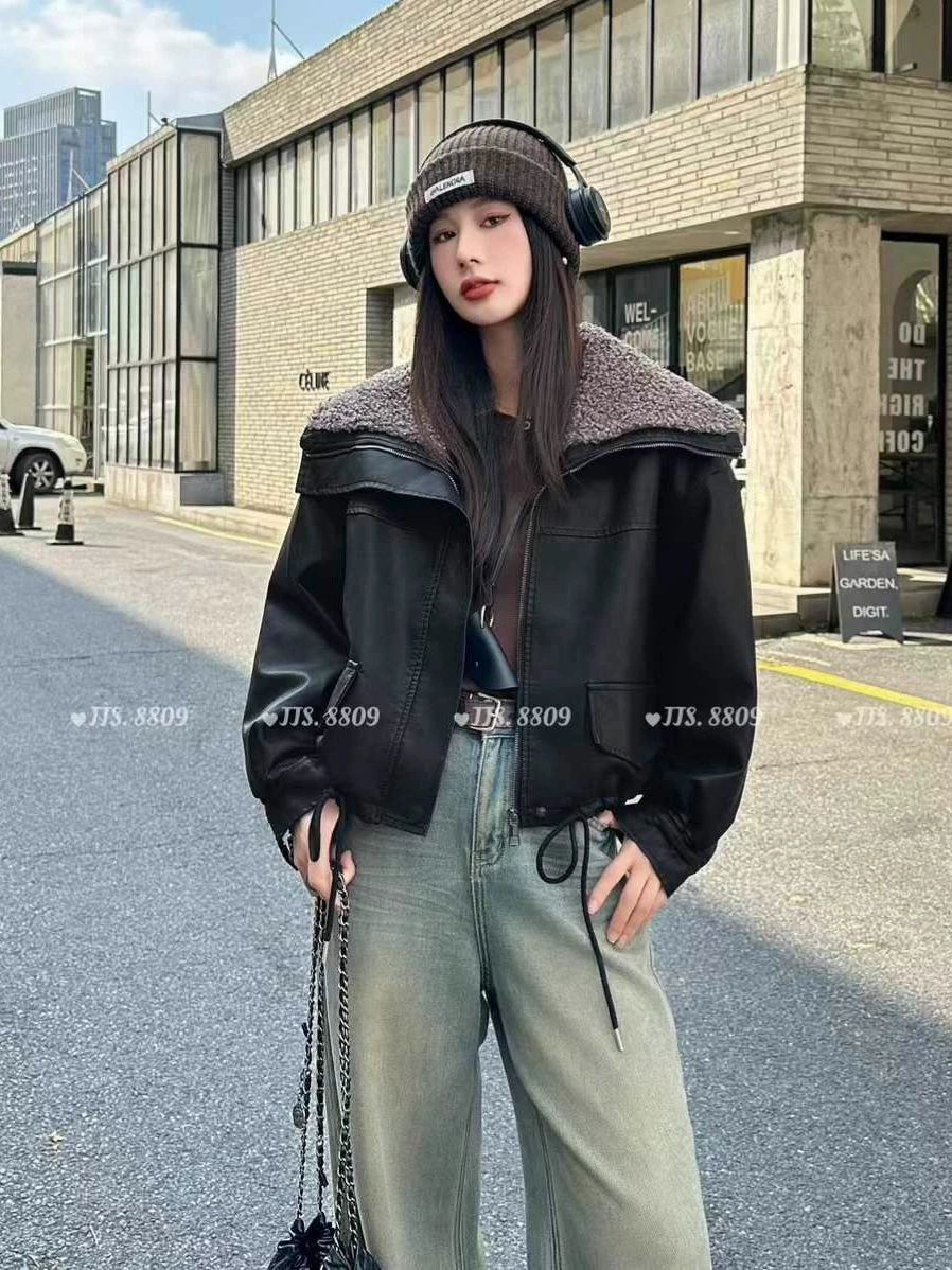 Fleece short winter small jacket, for teenagers