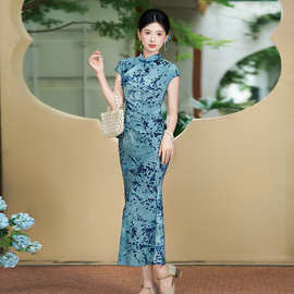 新中式国风旗袍裙女2026新款少女旗袍改良民国风修身立领连衣裙女