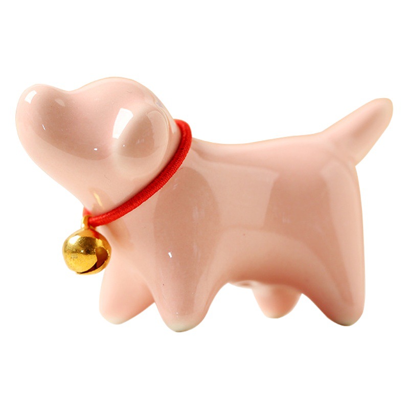 Cerámica lindo cachorro decoración mascota juego de té placa vista decoración de escritorio juego de té accesorios Casa Animal artesanía creativa