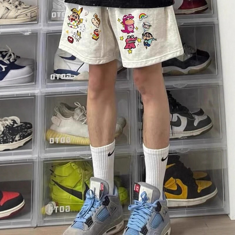 2025 Japanese-Style Cute Cartoon Crayon Shin-Chan Sports Shorts for Men and Women, New Summer Couple's Five-Point Shorts