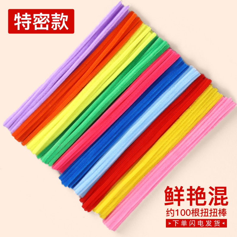 Macaron de color, raíz de pelo, cifrado, bricolaje hecho a mano, barra de torsión, venta al por mayor, juguetes para niños, paquete de material de arte