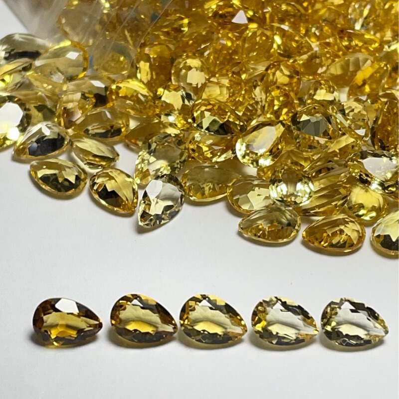 Natural citrine drop-shaped 2*3 2.5*3.5 3*4 3*5 4*6 5 * 7mm pear-shaped jewelry with Stone