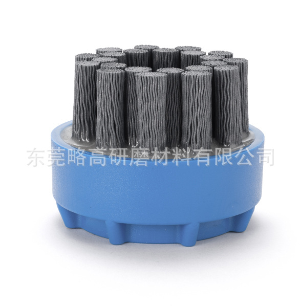 厂家磨料丝圆盘刷注胶端面刷汽车零配件去毛刺毛刷杜邦丝圆盘刷