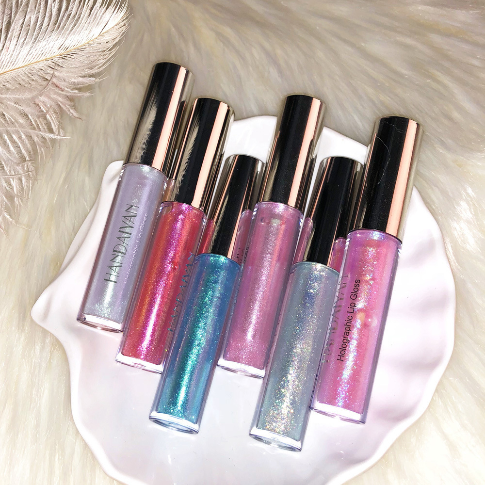 Cross-border Pearlescent Lip Gloss Mermaid HANDAIYAN Long-lasting Moisturizing, Dazzling Bright and Polarized Lip gloss Lip Gloss undefined