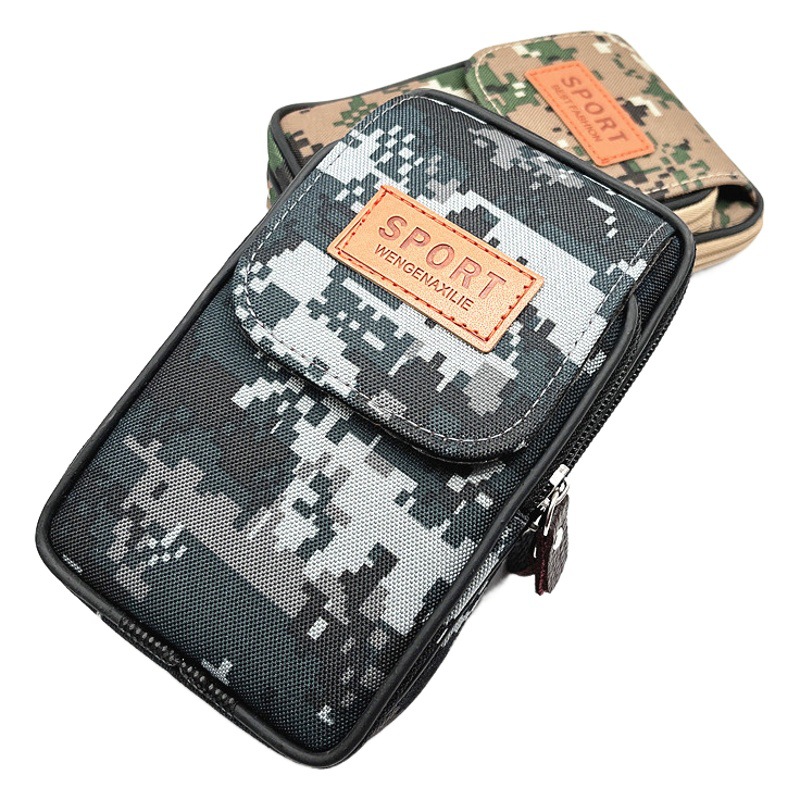 New double magnetic buckle waist bag outdoor stall portable mobile phone bag whole bag belt men's coin purse wholesale