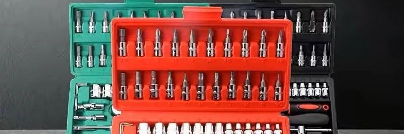 46-piece combination tool set for car repair, complete set of socket wrenches, household screwdriver set