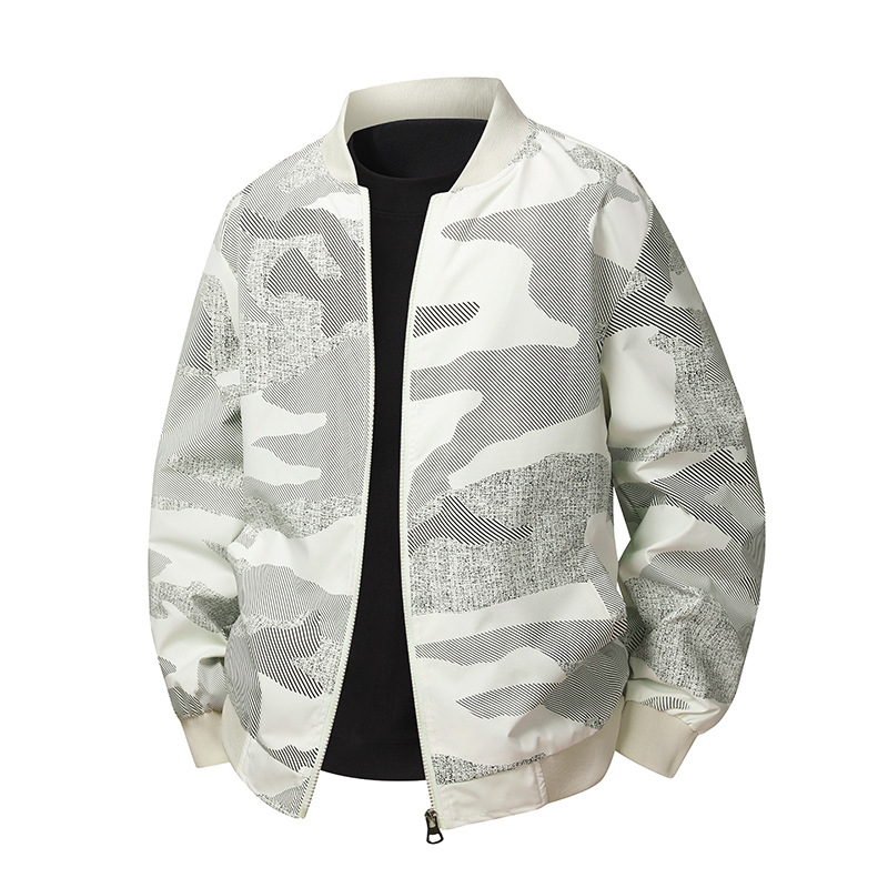 5XL - 8X transfronterizo chaqueta de tamaño grande engordado estilo retro americano chaqueta de piloto marca de moda primavera y otoño