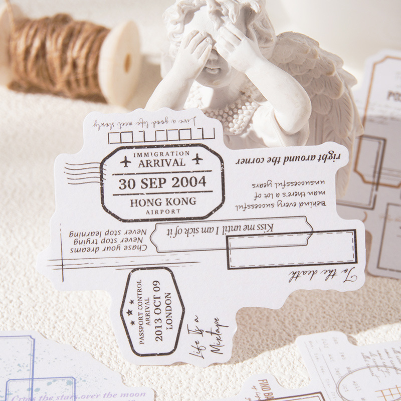 Time Reminiscence Series Paquete de pegatinas de papel DIY Decoración de cuentas a mano Material de collage Paquete de pegatinas creativas Transfronterizo