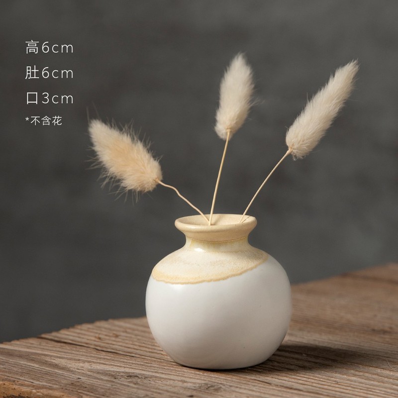 景德镇陶瓷小花瓶ins风卧室水培植物客厅摆件插花干花手工装饰品|undefined