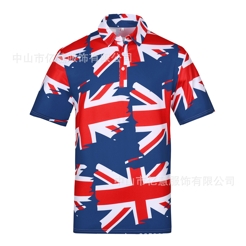 Yattat Shirt Supplier Golf Polo Shirt Men's Polo Shirt Digital Printing American Print T-Shirt