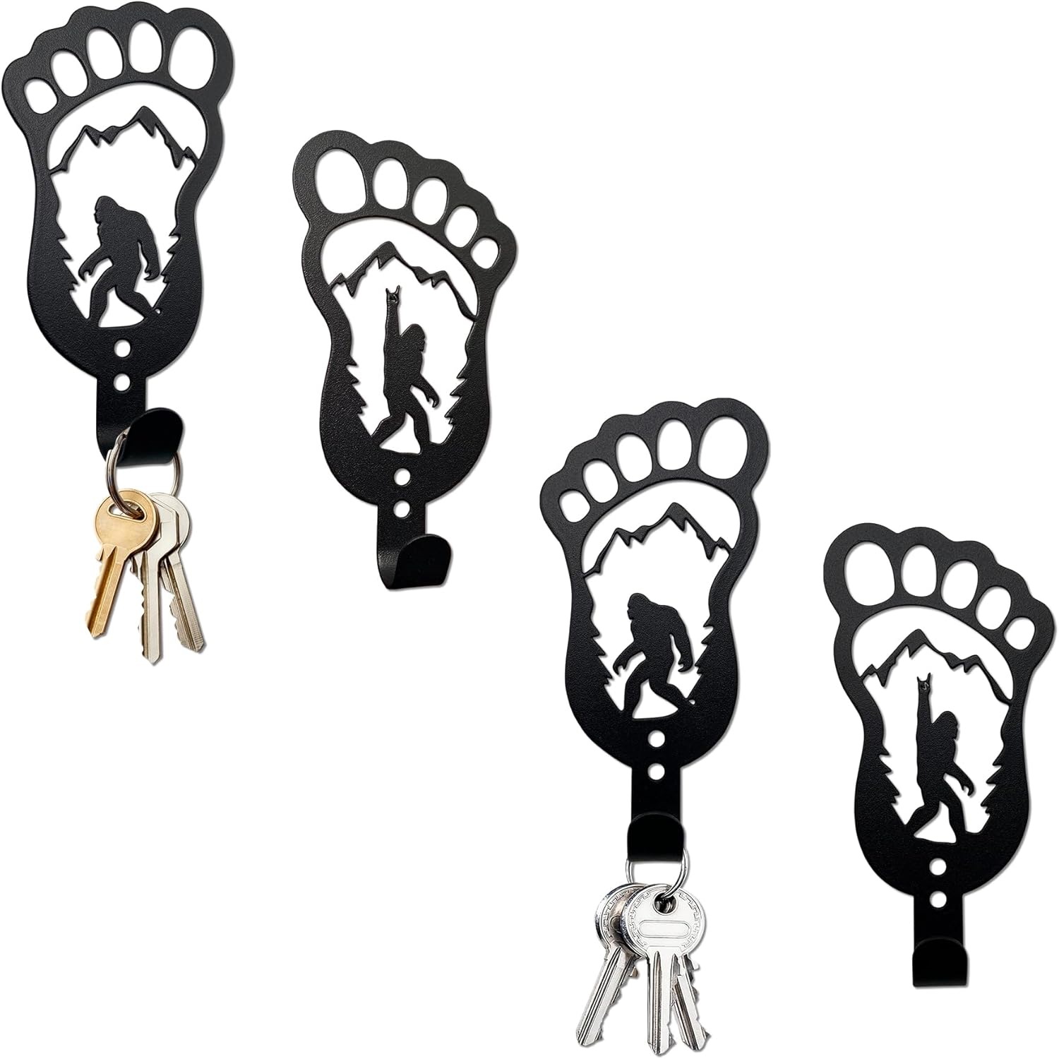 Bigfoot garden decoration, Bigfoot hook, metal Sasquatch decorative hook for home walls