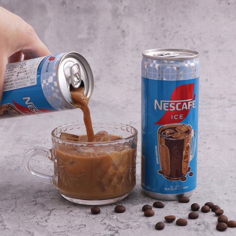 马来西亚进口Nescafe雀巣拉茶冰咖啡即饮黑咖啡饮料办公提神饮品|undefined