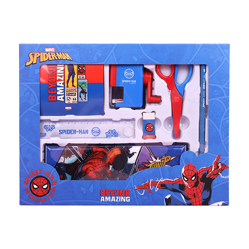 Conjunto de papelería auténtico, caja de regalo para estudiantes de primaria, regalo de regreso a la escuela, premio para el Día de los niños, caja de regalo de cumpleaños