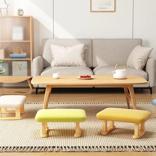 Solid Wood Footstool Small Stool for Home Use, Sofa Low Stool, Footrest for Living Room, Leg Rest under Table, Footstool Factory