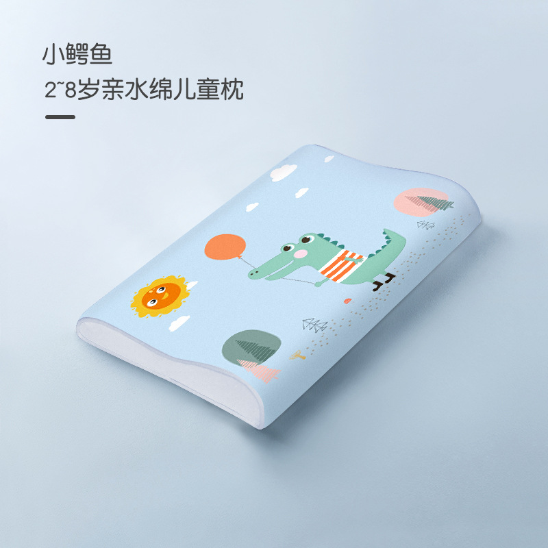源头厂家2-8岁儿童枕亲水绵高低枕幼儿园学生枕棉枕套可洗