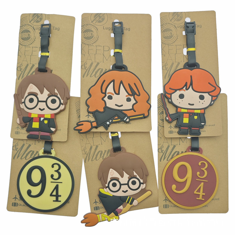 Cute and Creative Magic Academy Harry Potter and Hermione Cartoon Boarding Luggage Tag Bag Identification Backpack Pendant Cute and Creative Magic Academy Harry Potter and Hermione Cartoon Boarding Luggage Tag Bag Identification Backpack Pendant