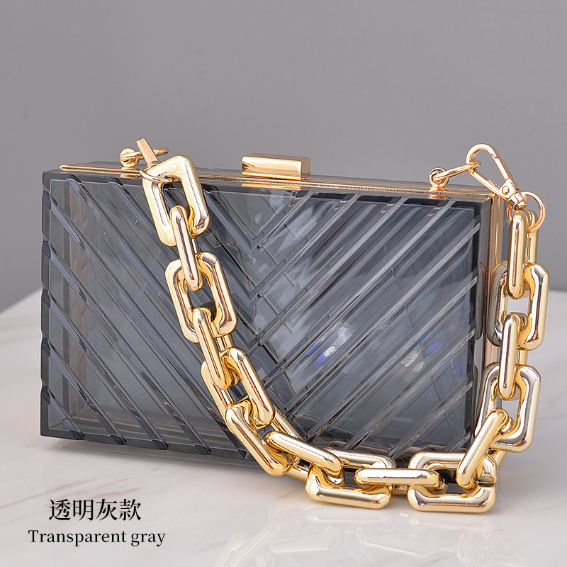 Nuevo acrílico transfronterizo transparente popular bolsa de cena europea y americana desmontable bolsa de moda universal bolsa de mujer bolsa al por mayor