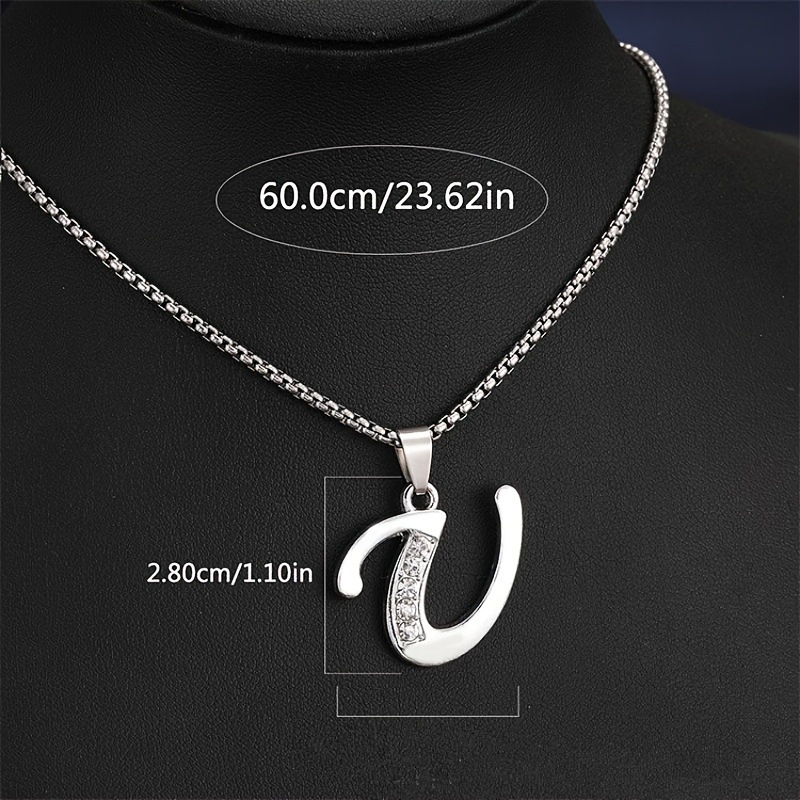 TEMU transfronterizoPendent Collares A a D con Sparkling