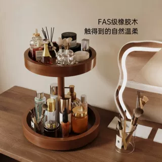 实木置物架桌面收纳架子手提式化妆品储物架家用首饰架简约展示架