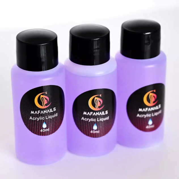 Cross-Border Popular 40 /75Ml Crystal Liquid Crystal Powder Dissolving Liquid Large Capacity Nail Art Crystal Liquid for Nail Salons