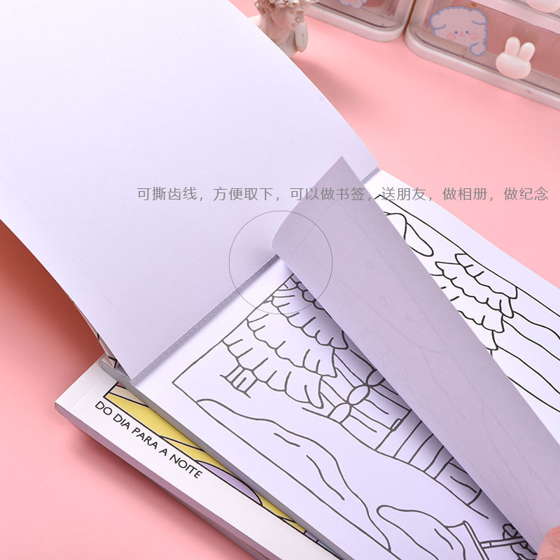 现货BOBBIE GOODS成人和儿童着色书生活温馨可爱创意的绘画涂色本|undefined