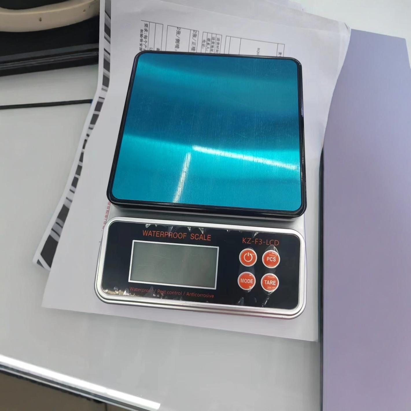 Escala electrónica de cocina doméstica completamente impermeable escala de horneado de acero inoxidable superficie de escala de alimentos escala electrónica 2024 nuevo