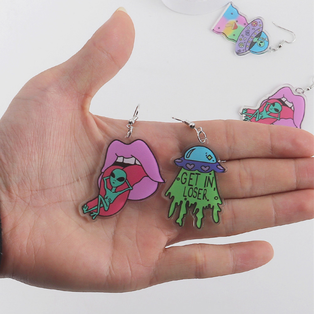 Fashion Alien Arylic Women's Drop Earrings 1 Pair display picture 2