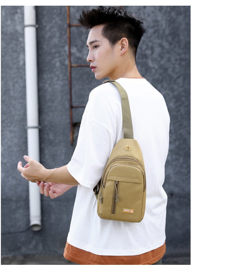 Men's Classic Style Solid Color Oxford Cloth Waist Bags display picture 2