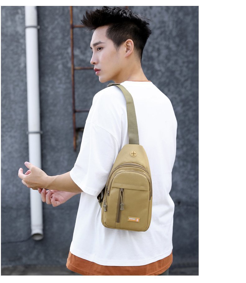 Fanny Pack Bags Type Casual Occasion Oxford Cloth Material Solid Color Pattern Men's Classic Style Solid Color Oxford Cloth Waist Bags