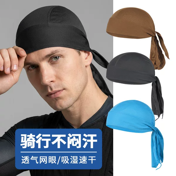 Cross-Border Outdoor Summer Quick-Drying Breathable Mesh Solid Color Cycling Cap for Men and Women, Thin Sun Protection Sports Headscarf