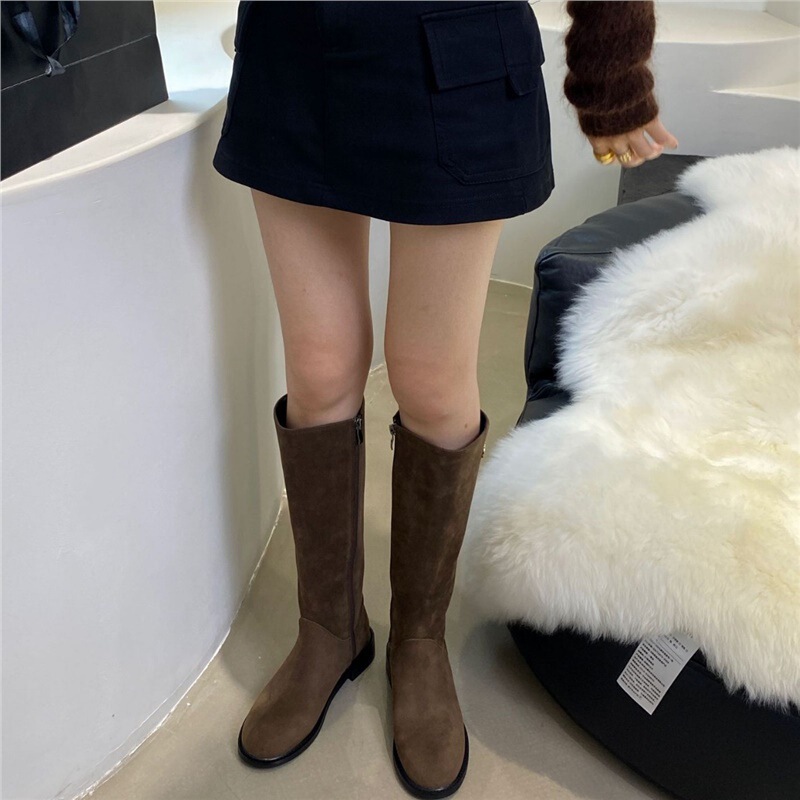 Over-the-knee women's 2024 autumn and winter new long boots, knight boots, suede knee-high boots Over-the-knee women's 2024 autumn and winter new long boots, knight boots, suede knee-high boots